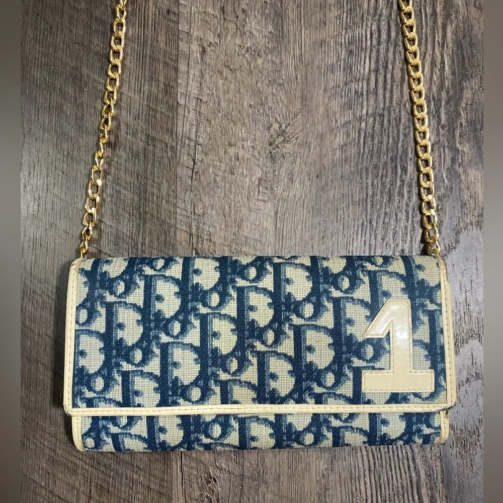 CHRISTIAN DIOR Trotter Wallet Crossbody - Picture 1 of 12